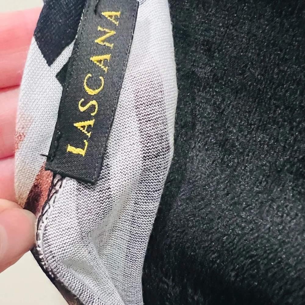 LASCANA Sleeveless Smocked Waist Wrap Dress Abstract Print US 10 NWT - Picture 10 of 12